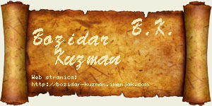 Božidar Kuzman vizit kartica